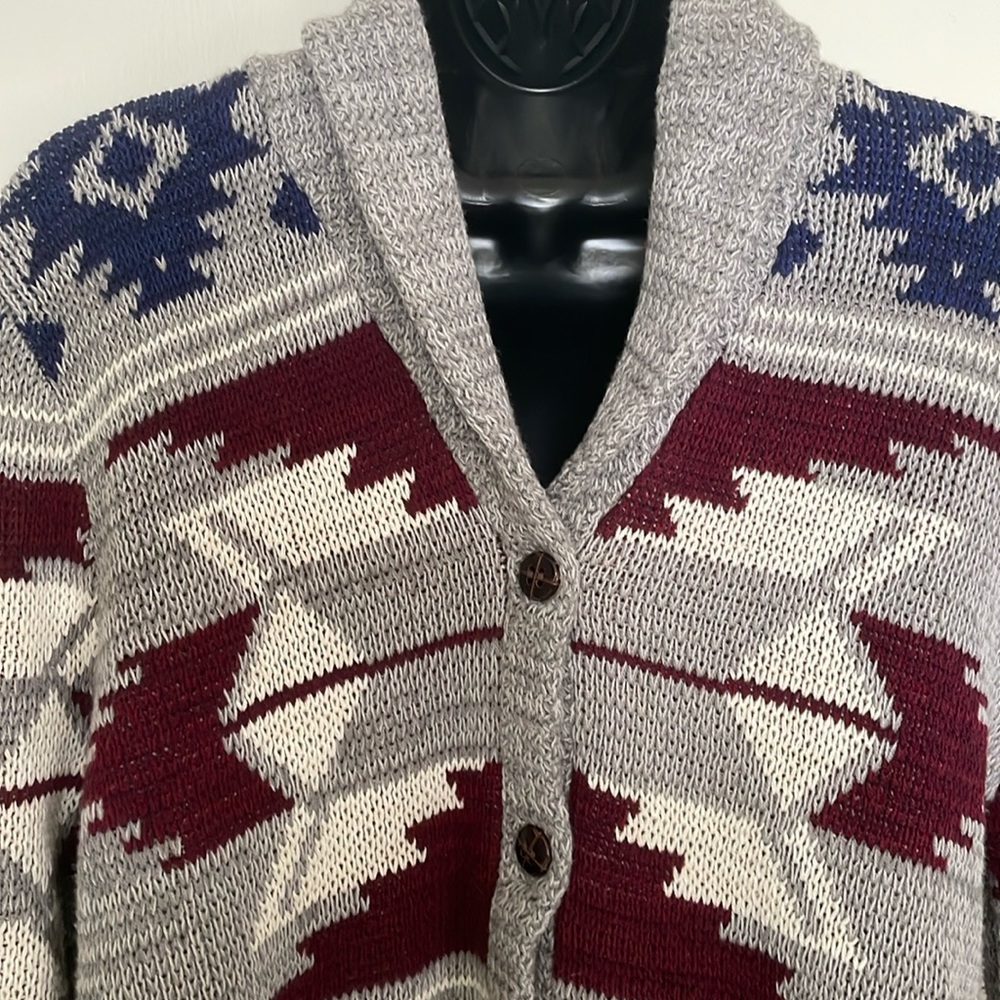 Shawl Collar Button-Down Sweater - image 1